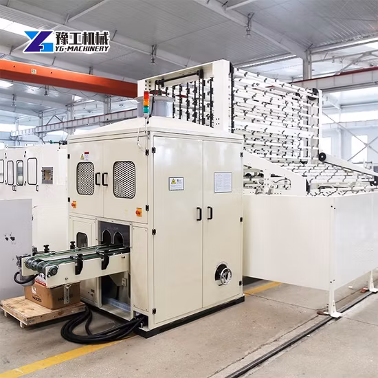 Ligne complète automatique à grande vitesse de machine de fabrication de papier hygiénique pour petites entreprises avec machine de refendage et de rembobinage